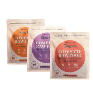 King Lou Complete Raw Freeze Dried Food Bundle 3 Pack, Beef, Lamb, Turkey