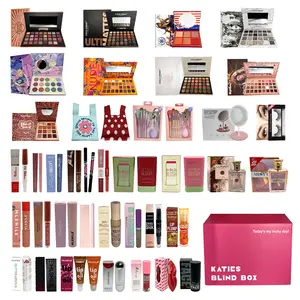 [Valentine's Day] Katy Blind Box Limited Edition Makeup Set, 25 Pieces, Pink Gift Box for Beginners, Four-Color Eyeshadow Palette, Perfect for Christmas, Halloween, Black Friday, Birthday, Cosmetics