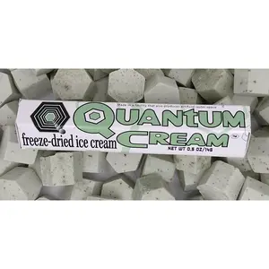 O.M.Geeks Ltd Quantum Cream Freeze-Dried Ice Cream CryoMint Chip Mint Chocolate Chip 2 Pack and  7 Pack and 21 Pack Non-Dairy, Nut-Free, Gluten-Free, Coconut, Snack