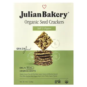 Julian Bakery Organic Seed Crackers, Salt & Pepper, 4 oz (113 g)