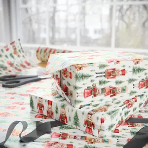 Nutcracker Christmas Wrapping Paper, Seasonal Gift Wrap