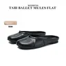 CYNLLIO Womens Tabi Ballet Mules Flat Split Toe Wide Flats Backless Slip On Fashionable Comfy Elegant Office Working Party Outing Holiday Travel Casual Daily Dress Summer Ballerina Japanese Shoes