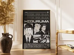 Jujutsu Kaisen Higuruma Poster, Anime Wall Art Print Manga Decor