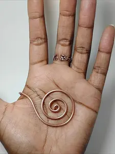 Handcrafted  Spiral Chakra Balancing Ring - Meditation and Energy Jewelry, Suitable for Both Women and Men. Chakra Activation, Aura Purification, for Yoga and Work, Spiritual Gift (adjustable Size, Nine Fixed Sizes)