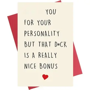 Special Anniversary Card, Funny Dirty Birthday Valentine's Card for Husband Boyfriend Him Fiance Men