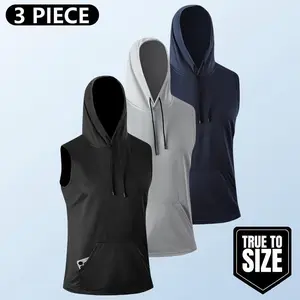 Men's Sleeveless Hooded Tank Top, Quick-Dry Muscle Hoodie Vest, Breathable Athletic Shirt for Gym, Running, Training, Lightweight Workout Wear with Kangaroo Pocket, Modern Sporty Style Gooner Eat Sleep Goon Repeat T-Shirt