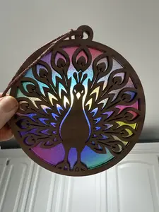 Peacock Suncatcher for Sunny Window