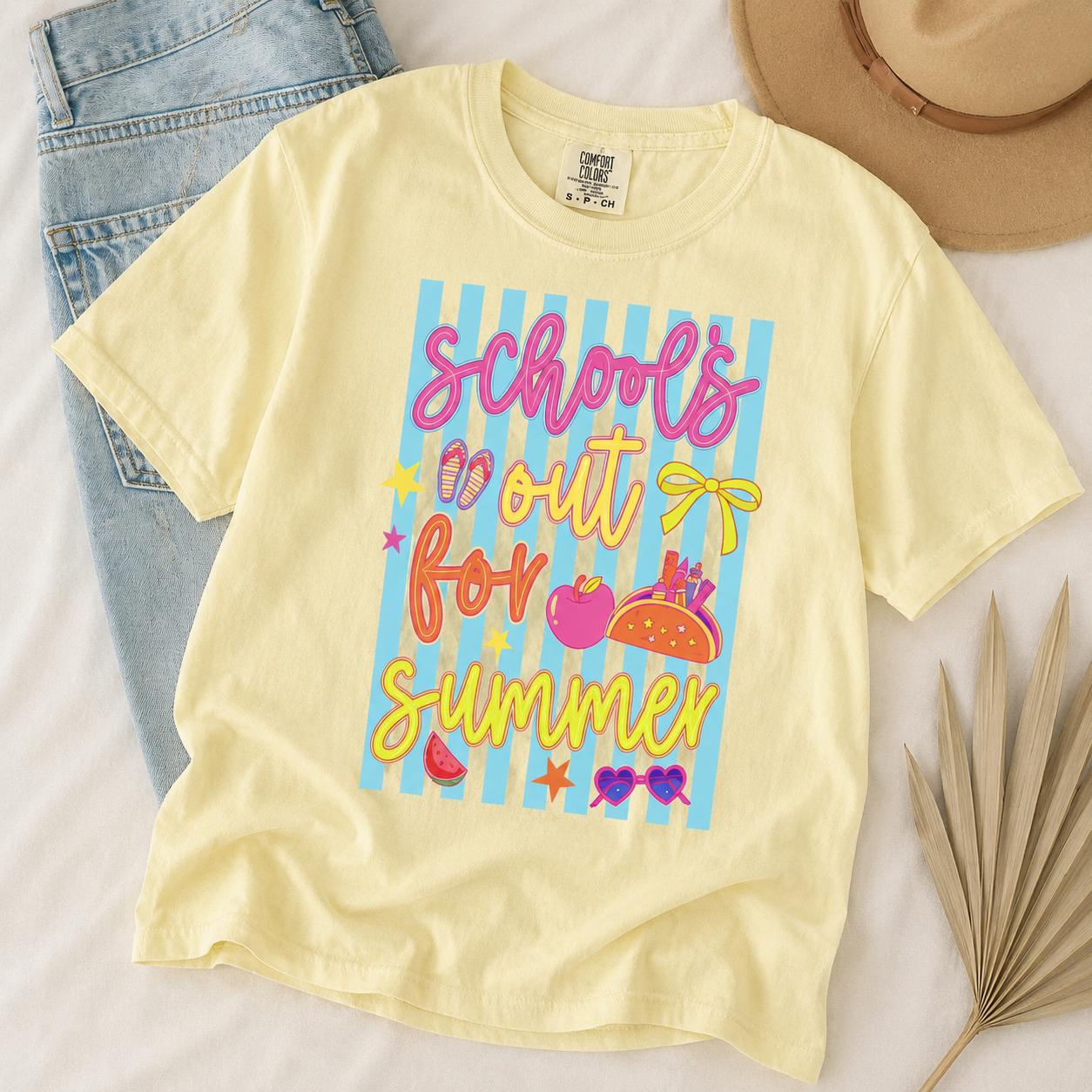 Comfort Colors Schools Out For Summer Shirt, Last Day Of School Tee, Neon Teacher Top – TrendWear USA