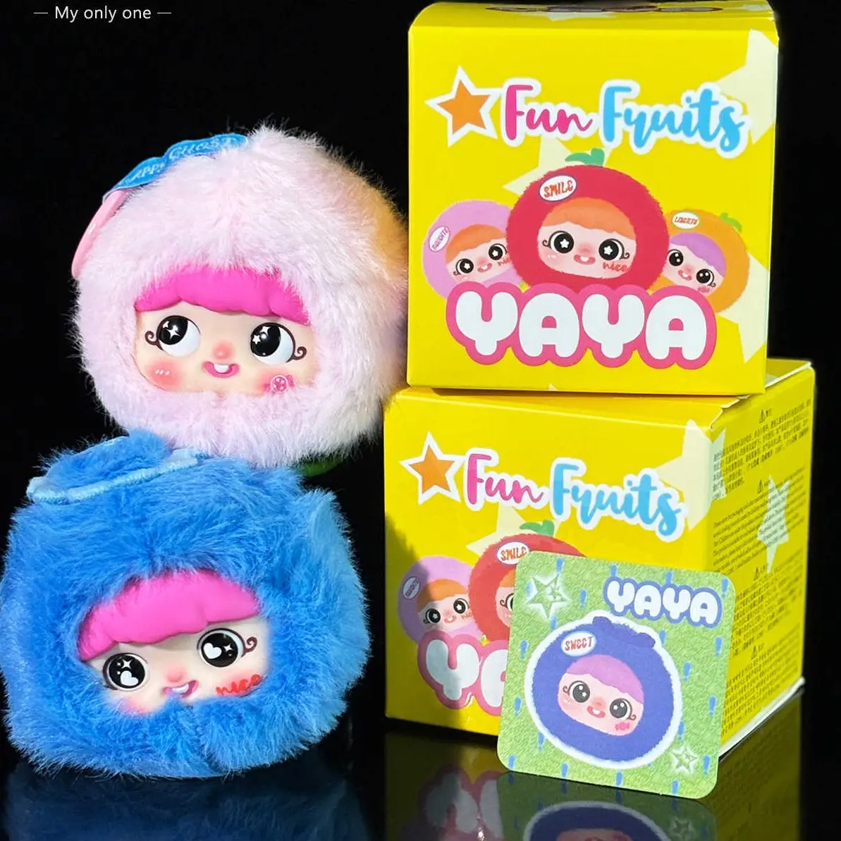 YAYA Fun Fruits Plush Keychain Blind Box, Cute Fruit Themed Kawaii Plush Charm, Adorable Soft Fluffy Fruit Character Keychain, Viral Collectible Plush Toy, Sweet Fruity YAYA Doll Blind Box for Teens & Collectors