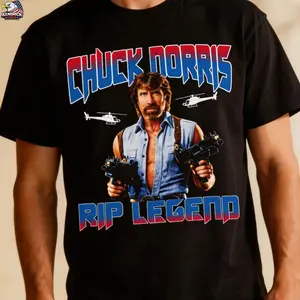 Chuck Norris RIP Legend Shirt, Tribute Graphic Tee, Martial Arts Legend Memorial T Shirt, Retro Action Movie Tribute T Shirt, Sweatshirt, Hoodie