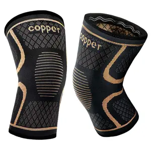 Copper Knee Braces for Men and Women (2 pack) -Knee Supports Copper Compression Knee Sleeve for Knee Pain, Arthritis, Running,Sports and Recovery Support