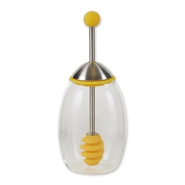 RSVP Honey Jar With Silicone Dipper