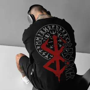 Berserk Printed Men's Oversized T-shirts Casual Breathable