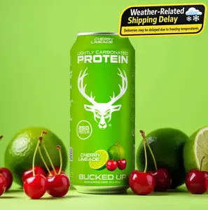 Bucked Up Ready-to-Drink Lightly-Carbonated Protein Soda | 1 Case (12 Cans, 16 oz each) | Protein Isolate, 100 Calories, Zero Sugar