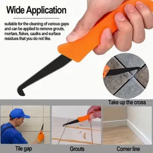 Tile Grout Scraper Tool, Tile Joint Cleaning Knife Blade, Decorative Gap Hook Knife, Grout Adhesive Construction Tools, Corner Line