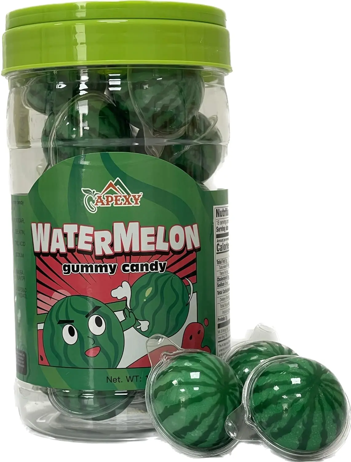 Apexy Eyeball Gummies - with Fruity Liquid Center Eyeball Candy for Halloween, Birthday, Trick Or Treat, Party Candy - Jelly Filled Gummies Candy for Kids, Fat Free, Nut Free 11.42oz (Watermelon) Bonbon Snack Soft Sweet Chewy