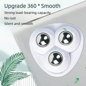 4 PCS A comprehensive guide to universal casters: removable adhesive ball bearing casters, new household models, no drilling required.