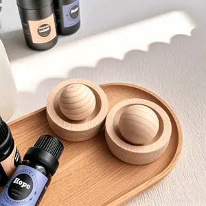 Wooden Essential Oil Diffuser, Spherical Design, Natural Fragrance Dispenser, Ideal for Home & Office Use, Unique Aroma Enhancer