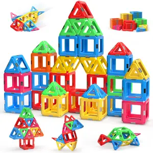 GobiDex Magnetic Building Tiles Blocks Toys for Kids, 48Pcs Educational STEM Toys Gifts-Starter Set for 3+ Year