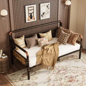 Daybed for Living Room, Bedroom & Guest Room – Twin Size Heavy Duty Metal Bed Frame, Sturdy Metal Daybed Frame.