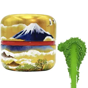 Japanese Ceremonial Grade Matcha 50g Tin First Harvest Japanese Green Tea Beverage Matcha Powder 1.76oz Tin, Japanese JAS Certified Organic, Class AA Antioxidant Rich with Caffeine & L-Theanine for Focus & Relaxation, Kosher Non-GMO Green Tea (1.76oz) 50g