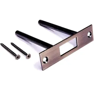 Door Reinforcement | Deadbolt  Plate Reinforcer | Anti Kick Door | Two   Plate |  | Antique Brass