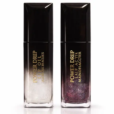 Tinted Shimmer Lip Oil and Stain by Adriana Nichole Cosmetics, Power Drip High-Shine Vegan Glossy Lip Makeup
