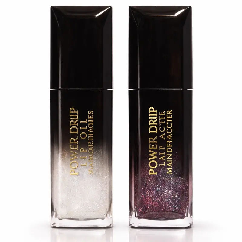 Tinted Shimmer Lip Oil and Stain by Adriana Nichole Cosmetics, Power Drip High-Shine Vegan Glossy Lip Makeup