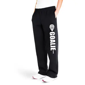 Youth X-Large Black Lacrosse Goalie Fleece Sweatpants - SS