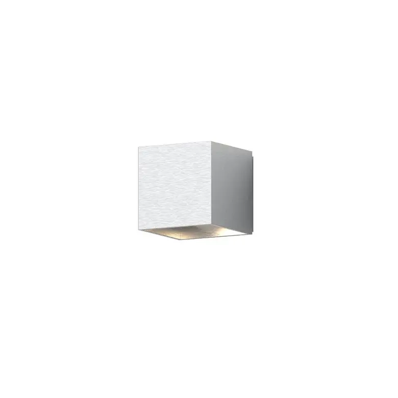 Qube Small Geometric Sconce, IP65 Rated for Indoor and Outdoor Use, Clear Lens Design