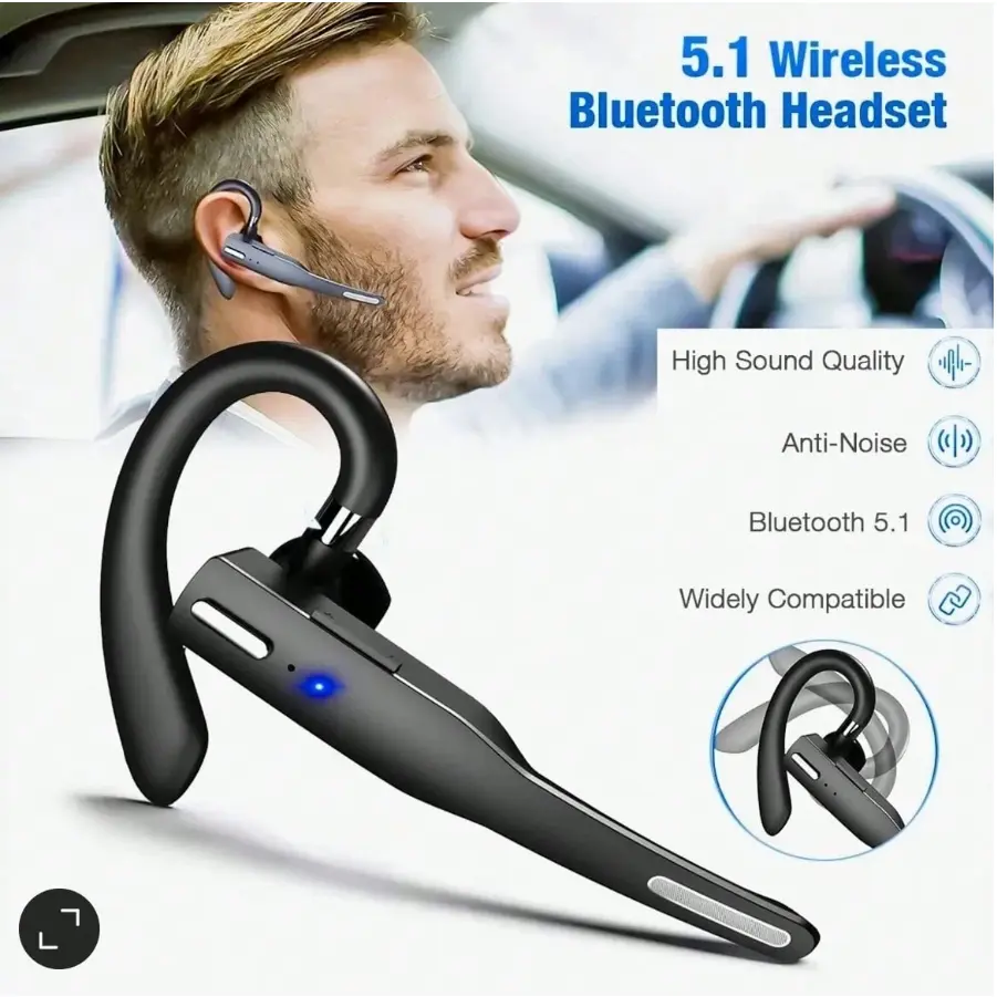 1pc Long-range lifeBluetooth Hands Free Business Earphone Wireless Earbuds Single Handsfree for Driving Office HD Call Headphone Electronic Audio fathers day gift ideas graduation gifts teacher appreciation gifts