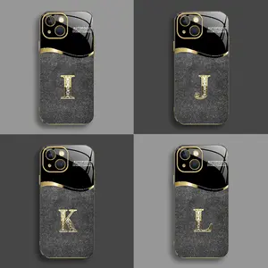 Suitable for [iPhone 15 Plus] New high-end flash letter environmentally friendly silicone mobile phone case New business simple electroplating silicone mobile phone case Affordable anti-fall and anti-fingerprint-888