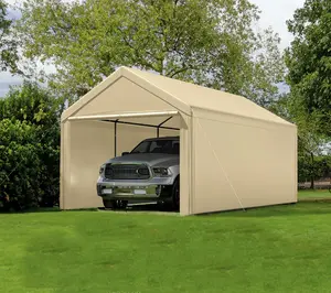 Carport,10x20ft Heavy Duty Portable Garage,Car Port with Storage Shed,Car Canopy with Removable All-Season Tarp Sidewalls & Doors for Car,Truck,Boat,Party Shelter