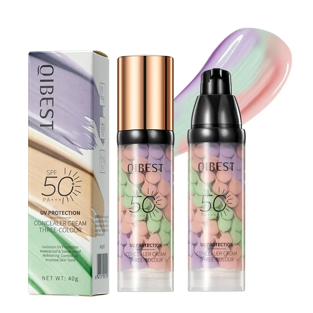 3 in 1 Color Correcting Serum and Sunscreen Broad Spectrum SPF 50 Pa+++, UV, Moisturizing Formula for Radiant Skin, Oil Control Hydrating and Even Skin Tone, Facial, Hydrate, Sun Protectant