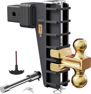 Adjustable Trailer Hitch, Fits 2.5-Inch Receiver, 8-Inch Drop/Rise Drop Hitch, 28,000 LBS GTW-Tow Hitch for Heavy Duty Truck, Solid Ball Mount, Cars accessories