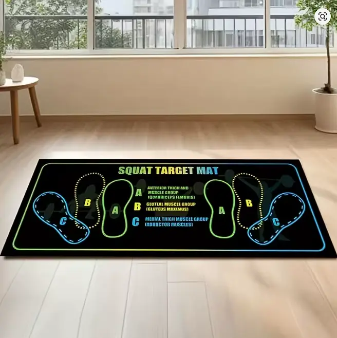 A Versatile 2-In-1 Squat Mat Featuring Color Coding, a Non-Slip Surface, And Cushioning That Absorbs Impact. This Durable, High-Quality Gym Floor Mat Is Ideal for Both Home And Gym Workouts, Including Exercises Like Squats, Deadlifts, Lunges tiktokshopspr