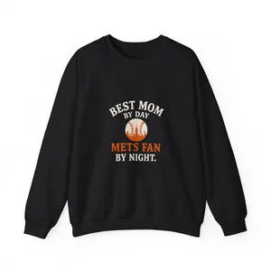 Best Mom Mets Sweatshirt - Unisex Crewneck for Moms Who Love Baseball, Gift for Mother's Day, Cozy Fan Apparel, Sports Mom Layering