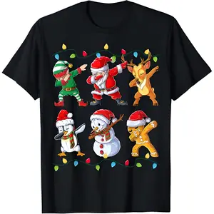Dabbing Santa Elf Friends Christmas Boys Girls Men Xmas Dab T-Shirt