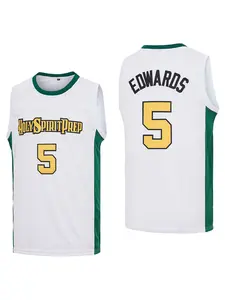 Men's HolySpiritPrep #5 EDWARDS Holy Spirit High School Basketball Jerseys Embroidery Vintage Classic Shirt For Sport