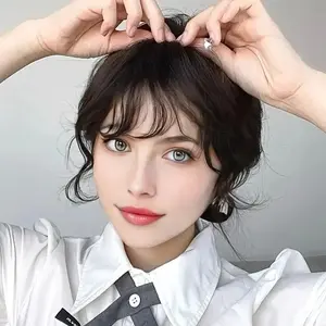 Women's Bangs Wig Clip-In Hairpiece, Curly Synthetic Hair Extension, Easy-To-Wear Natural Look, Perfect for Music Festivals