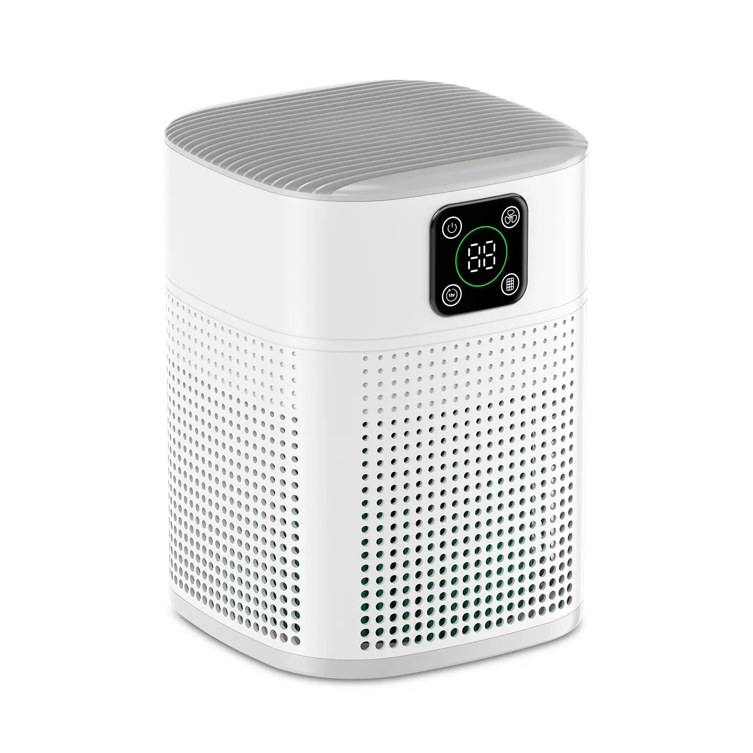 Honeyuan Air Purifiers for Bedroom, H13 HEPA Air Purifier for Home Large Room 600 sqft, Air purifiers with 360°Air Intake, 3 Fan Speeds, 3-Stage Filtration, White hepa air household air