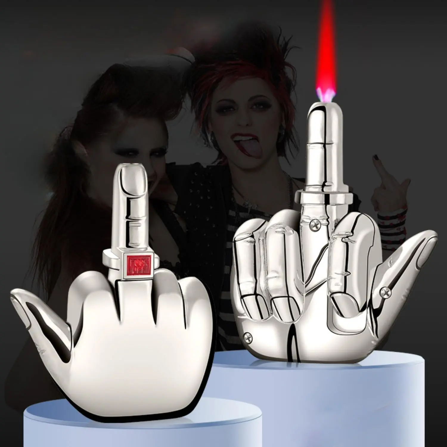 (No Butane) Direct Red Flame Lighter, High Temperature, Strong Fire, Windproof, Adjustable Flame, Rechargeable With Safety Lock, Reusable, For Outdoor Camping, Survival In The Wild,Jewelry Processing,Kitchen Cooking,Gift For Men And Women,Lighting Candles