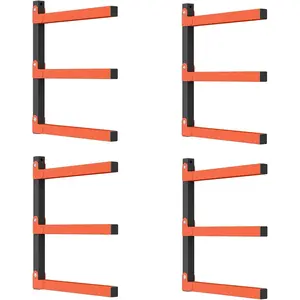 Lumber Storage Rack for Garage, Wall Mount Heavy Duty Lumber Rack, Overhead  Storage Rack for Woodworking Shop(2 Pairs)