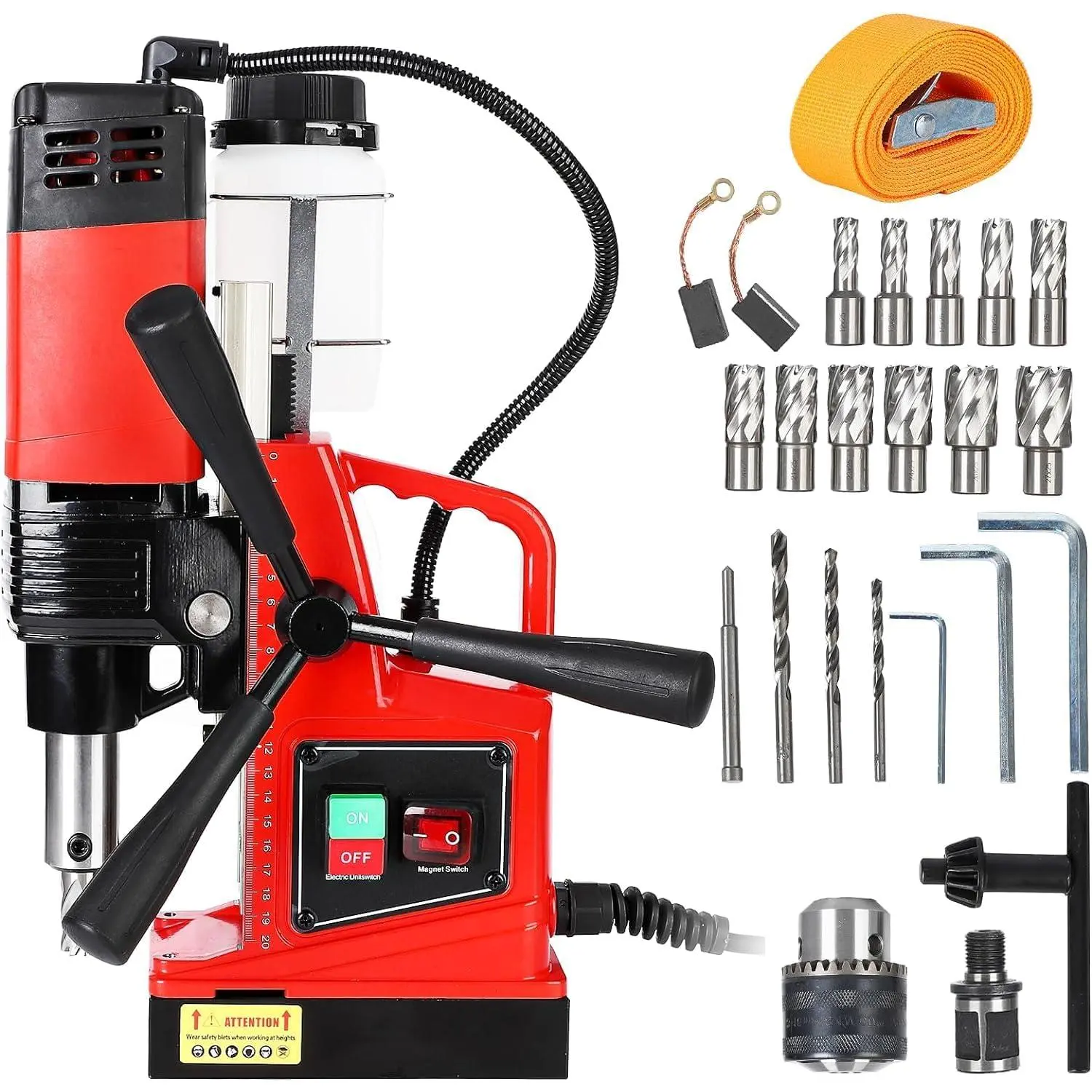 GARVEE 1100W 1.6 Inch Mag Drill Press, 550 RPM, Home & Industry
