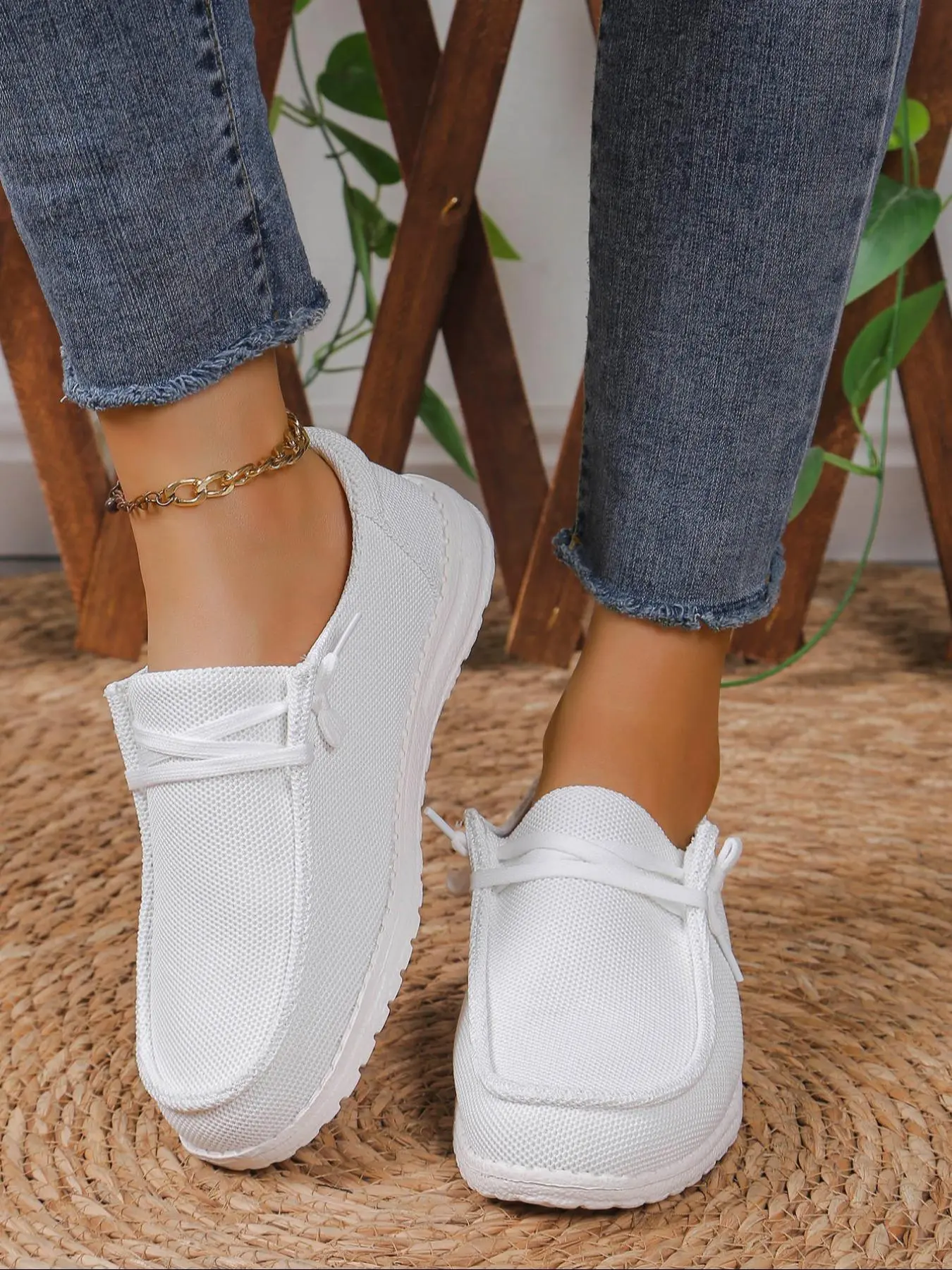 Women's Casual Comfortable Low Top Slip on Shoes, 1 Pair Lightweight Breathable Comfortable Sports Running Shoes for Daily Wear, Perfect for Students and Outdoor Sports, Breathable Summer Footwear