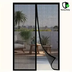 1 piece magnetic suction yarn door curtain - heavy insect-proof mesh with self-sealing technology, easy installation without tools, universal in all seasons, suitable for bedrooms and living rooms