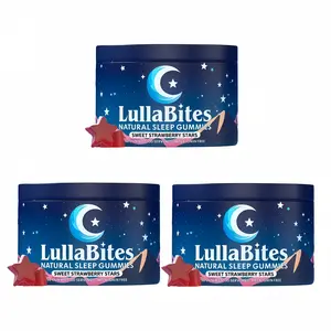 Summer Wins  LullaBites Natural Sleep Gummies - 30 Servings -Sweet Strawberry Stars