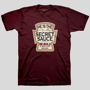 Kerusso Christian T-Shirt Secret Sauce Man Maroon