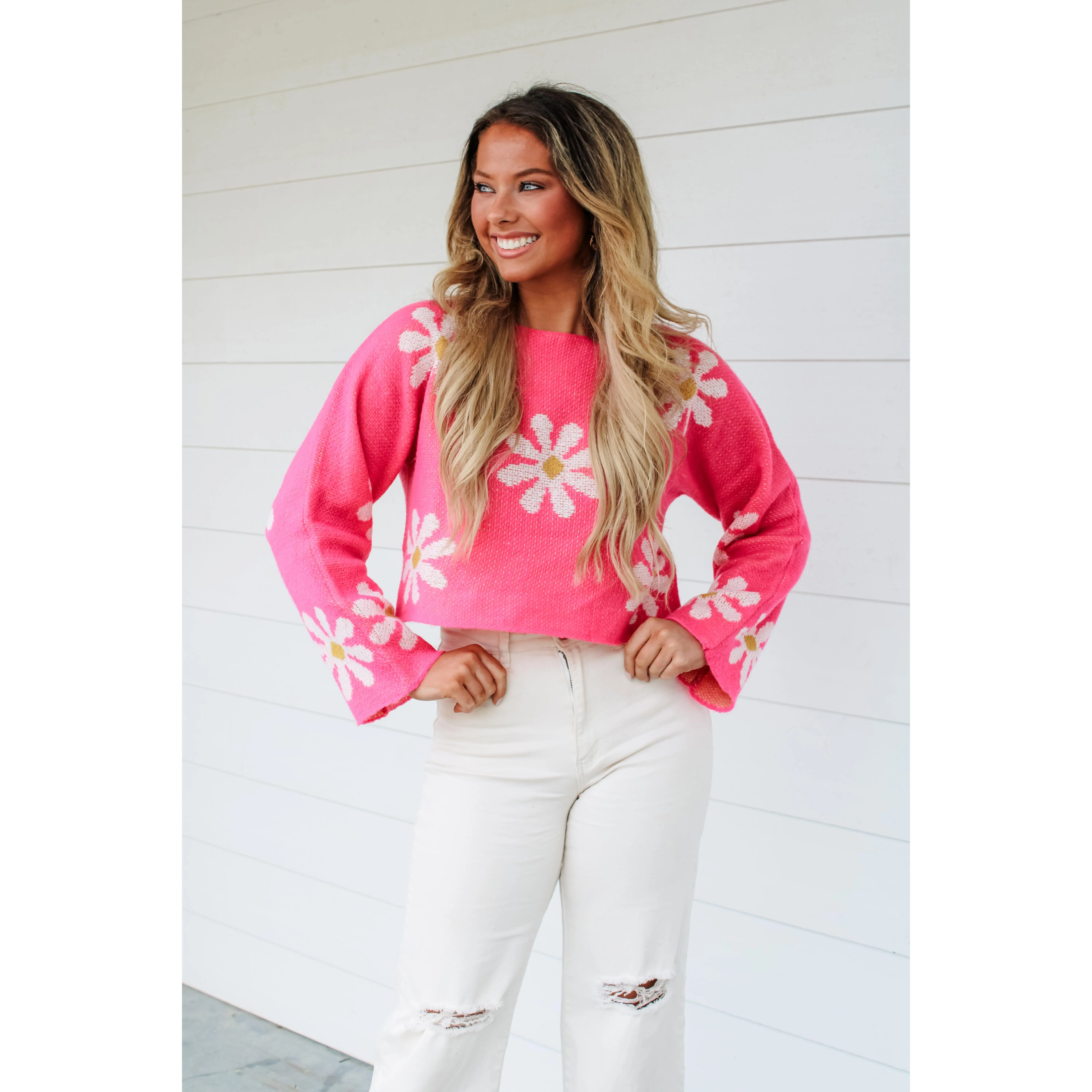 Daisy Delight Knit Sweater