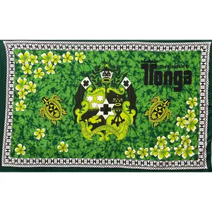 The Kingdom Of Tonga Plumeria Sea Turtle Polyester Sarong | Islands Fabric